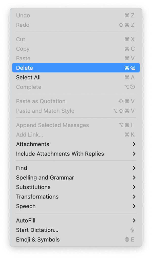 如何在MacBook上删除所有电子邮件